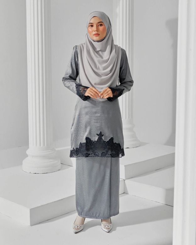 Baju Kurung Jacquard Sulam Airis