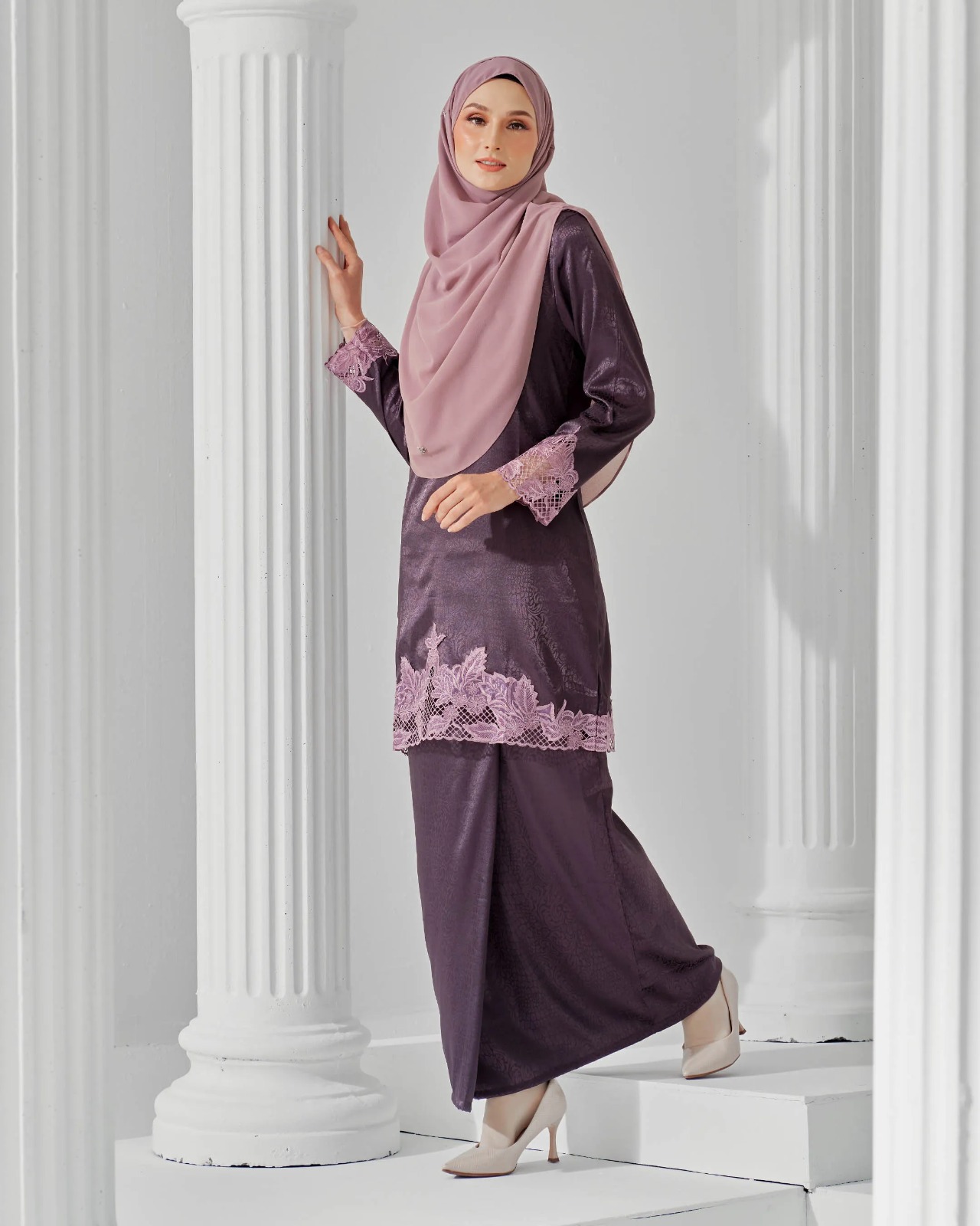 Baju Kurung Jacquard Sulam Airis