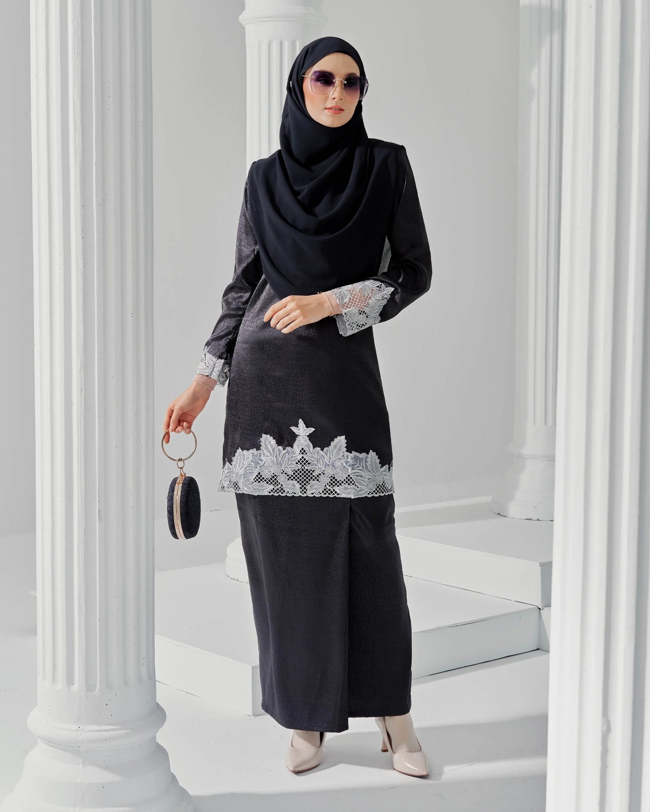 Baju Kurung Jacquard Sulam Airis