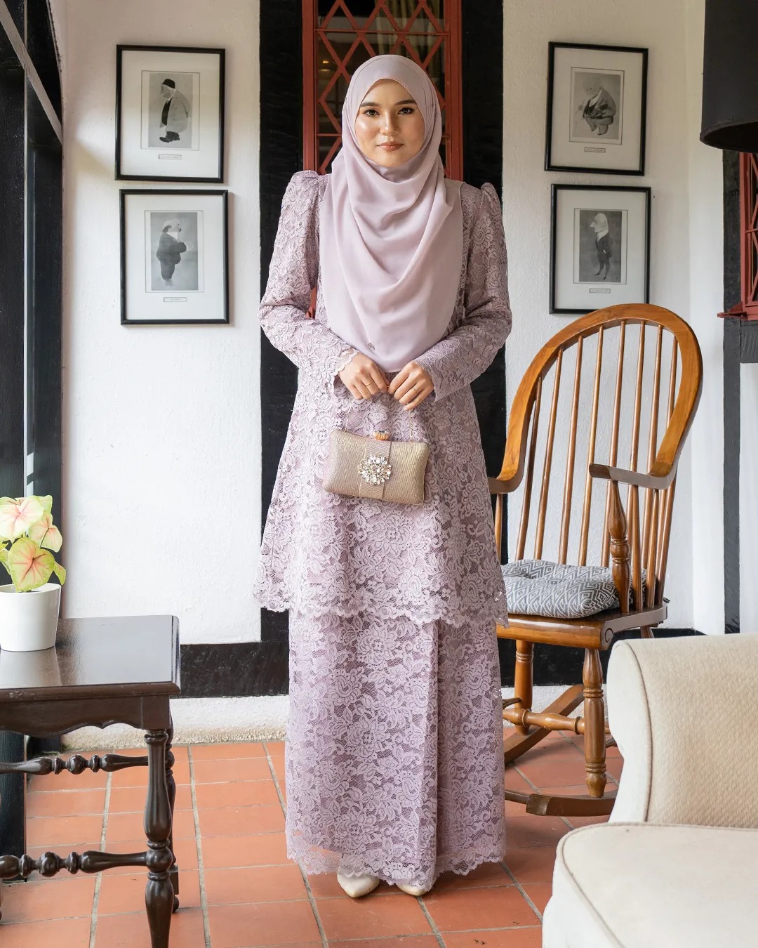 Baju Kurung Floral Lace Ananda
