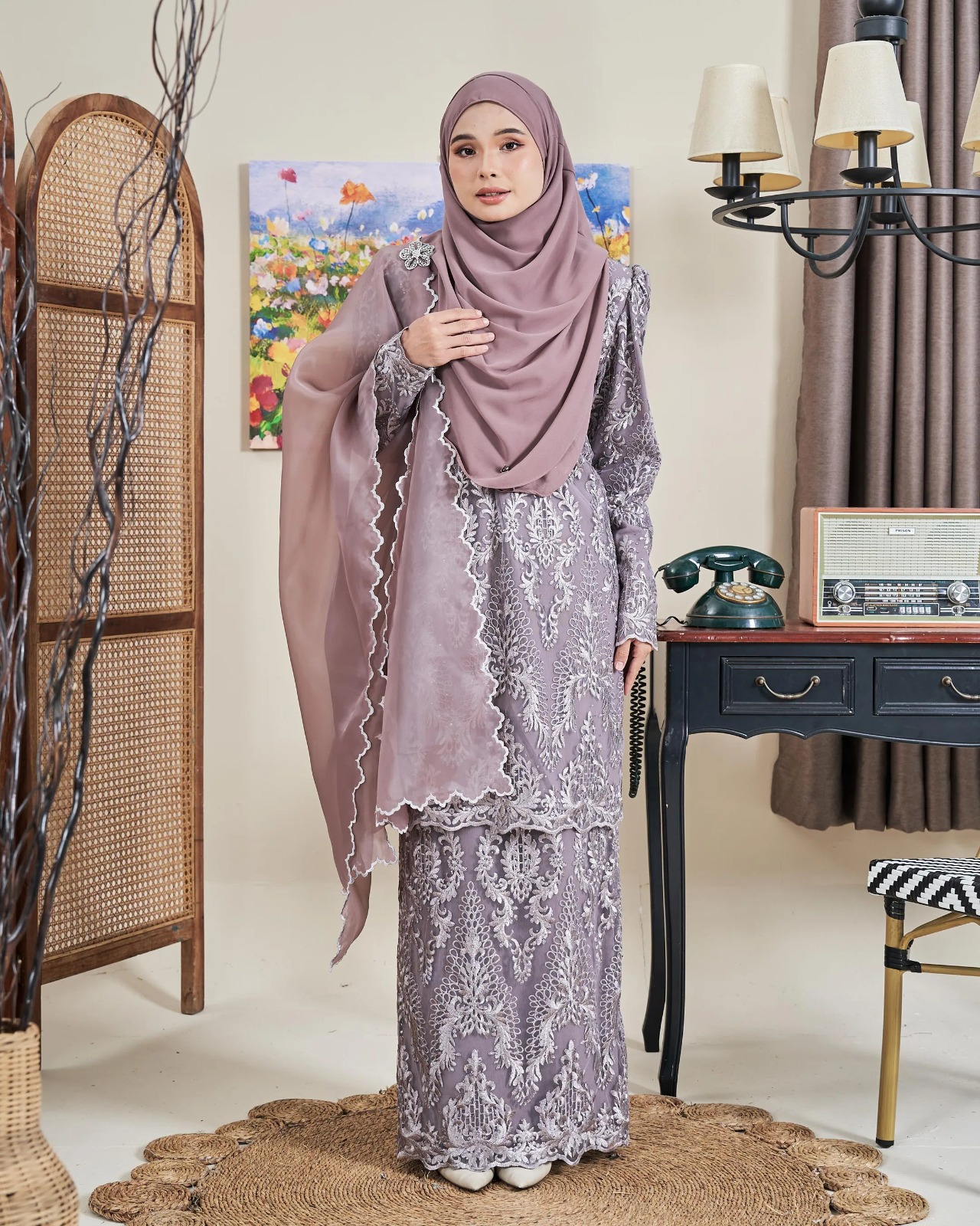 Baju Kurung Floral Lace Ananda