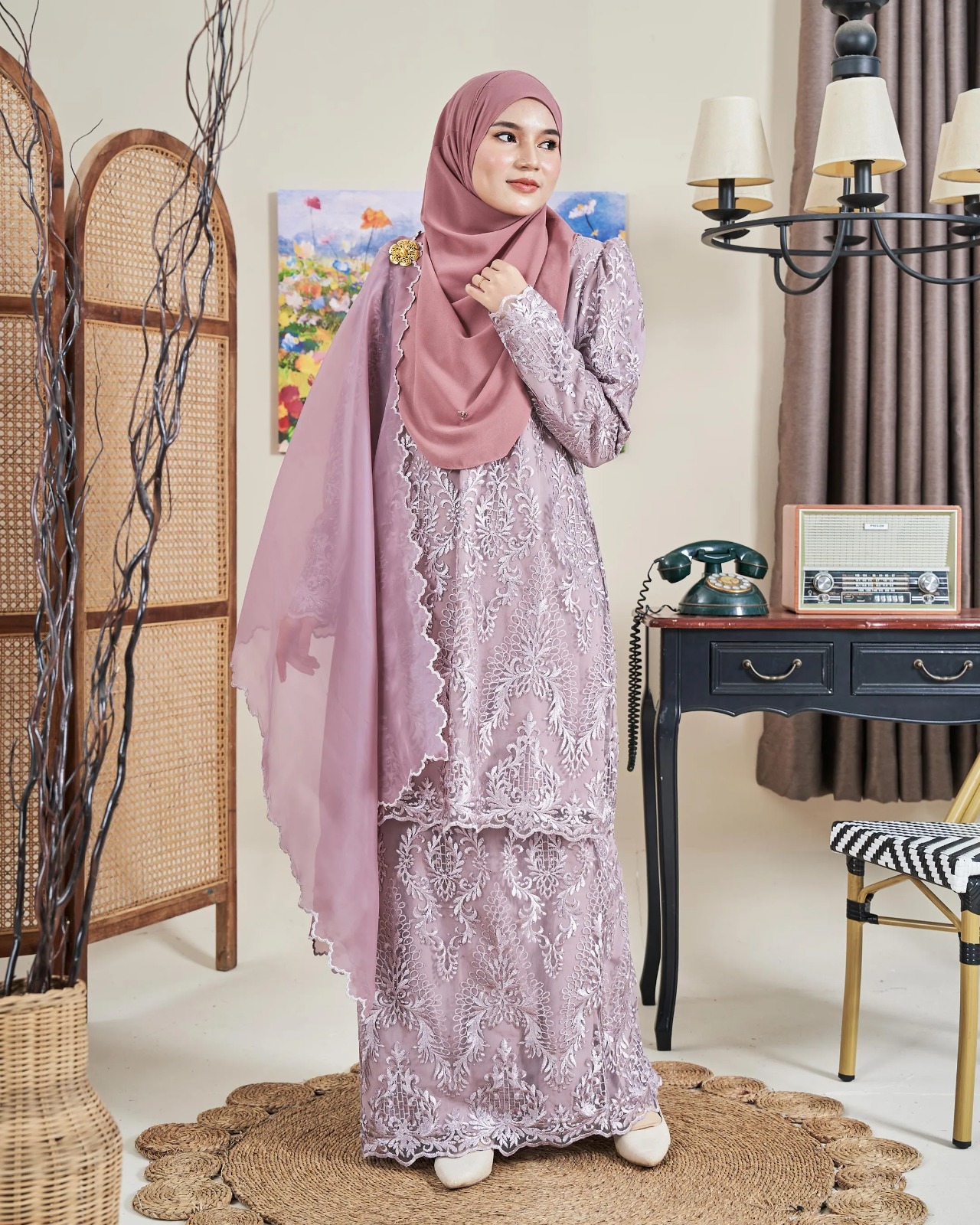 Baju Kurung Floral Lace Ananda