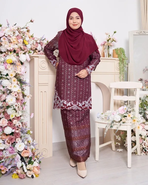 Baju Kurung Moden Sulam Songket Ardini Adresia 