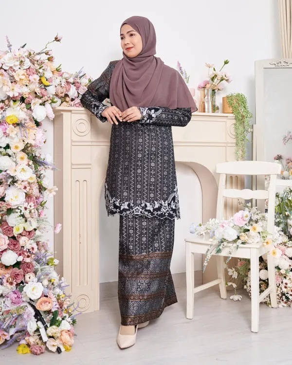 Baju Kurung Moden Sulam Songket Ardini Adresia 