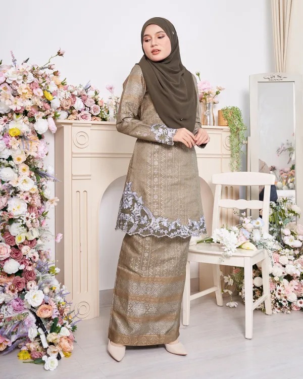 Baju Kurung Moden Sulam Songket Ardini Adresia 