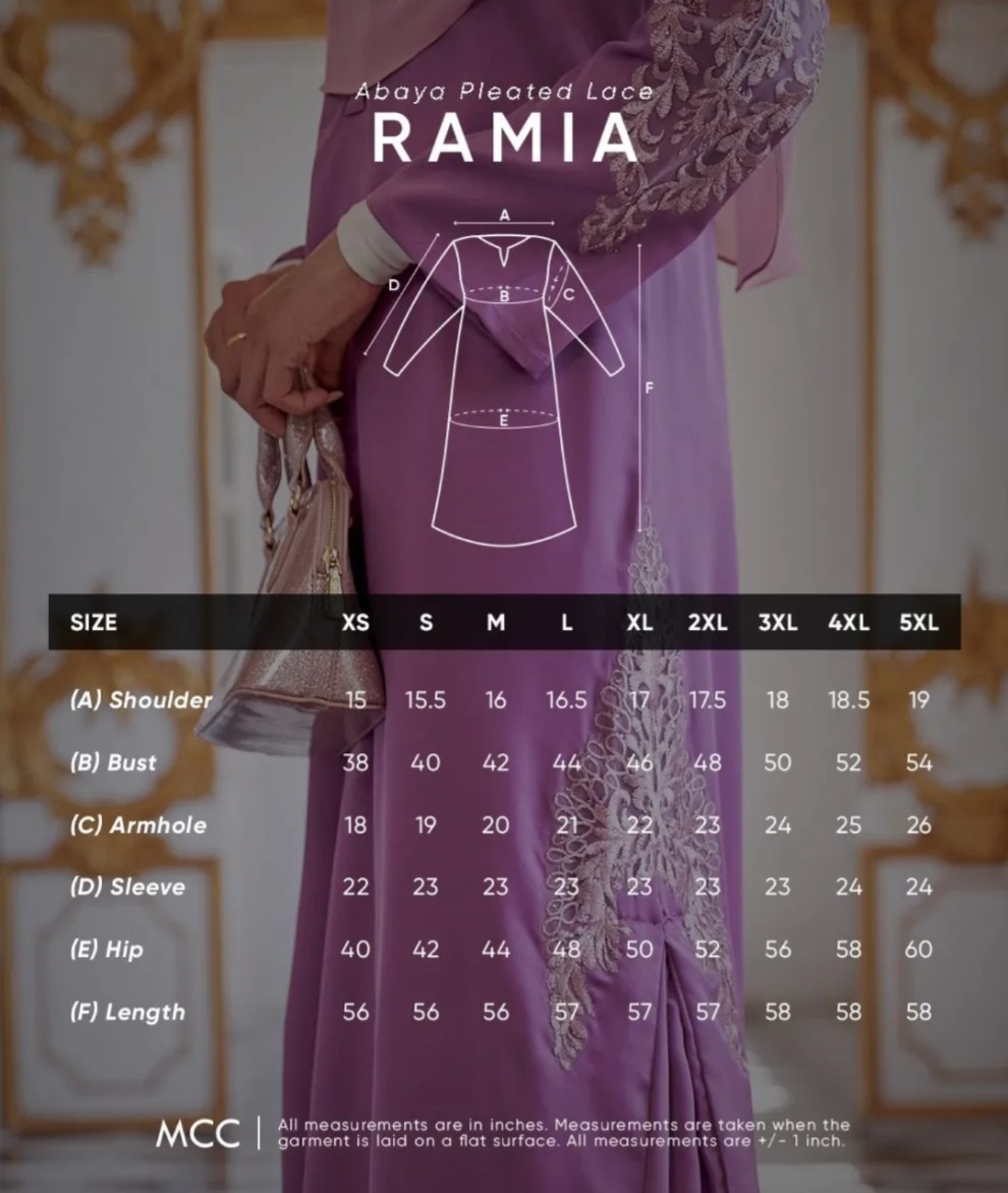 Abaya Lace Pleated Ramia