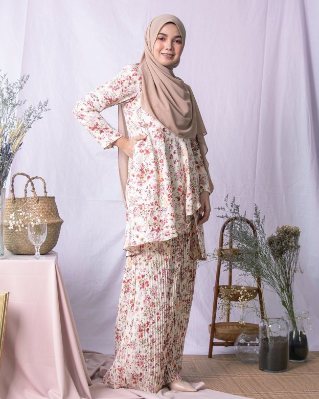 Baju Kurung Pleated Adita - Yellow