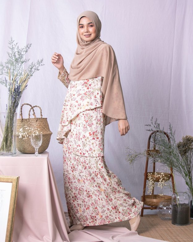 Baju Kurung Pleated Adita - Yellow