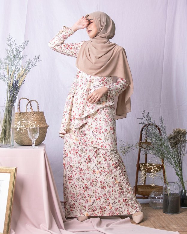 Baju Kurung Pleated Adita - Yellow