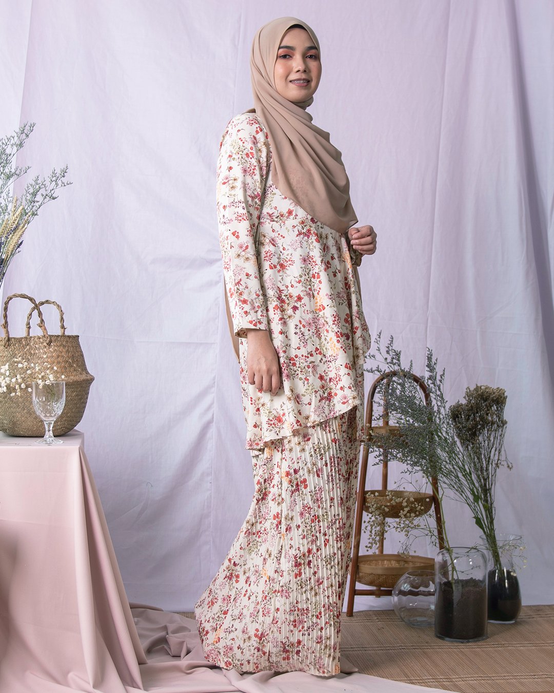 Baju Kurung Pleated Adita - Yellow