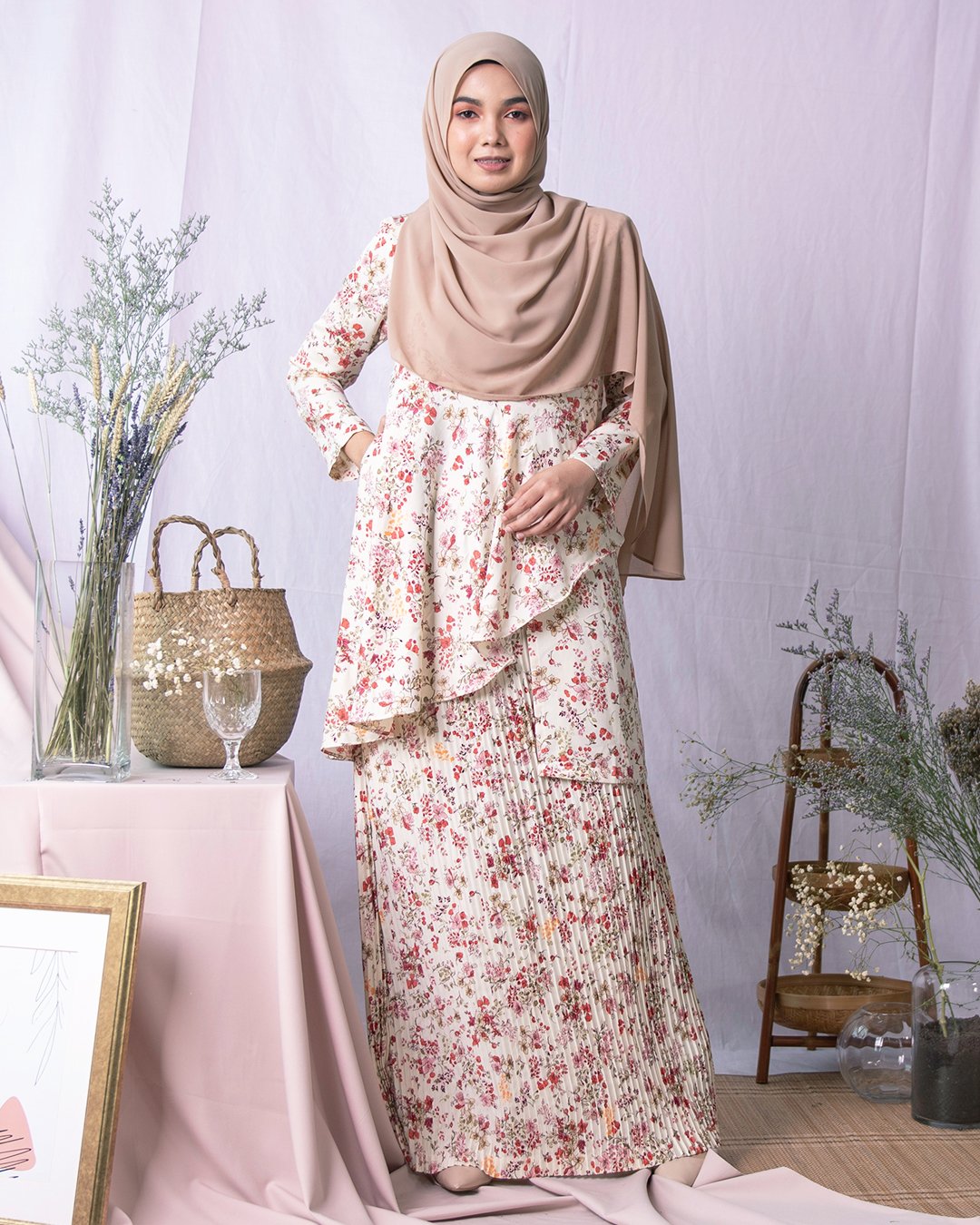Baju Kurung Pleated Adita - Yellow