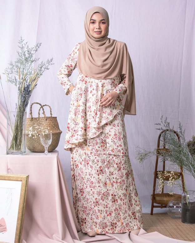 Baju Kurung Pleated Adita - Yellow