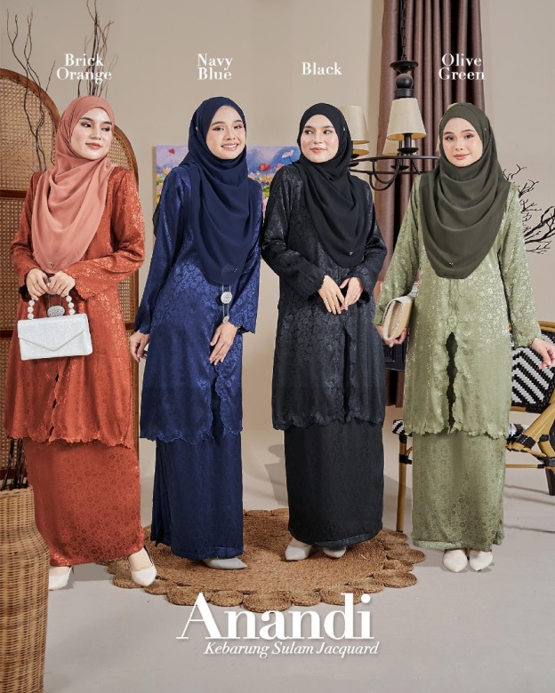 Baju Kebarung Sulam Jacquard Anandi