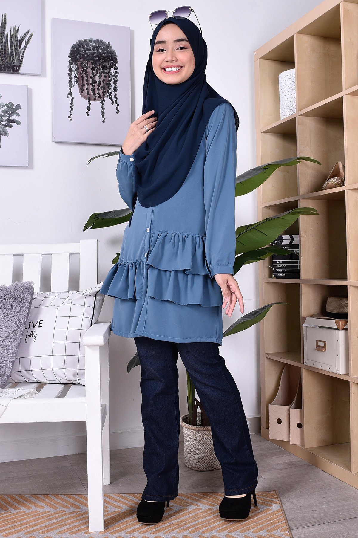 Blouse Farha II - Airforce Blue