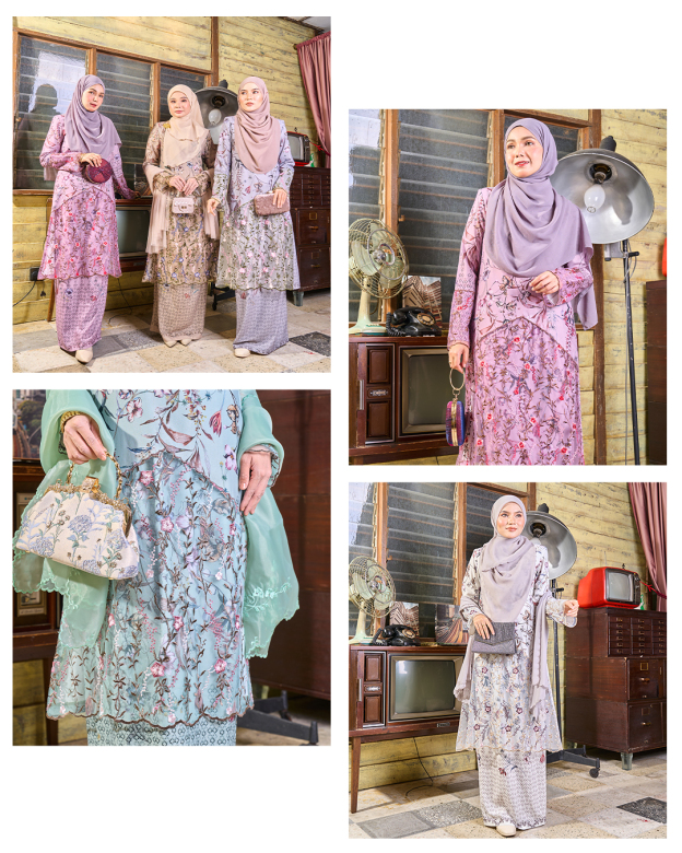 Baju Kurung Moden Sulam Lace Maryam - Dewi