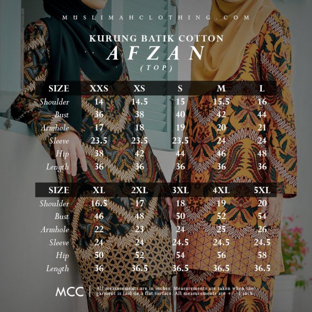 Baju Kurung Batik Cotton Afzan - Mustard Gold