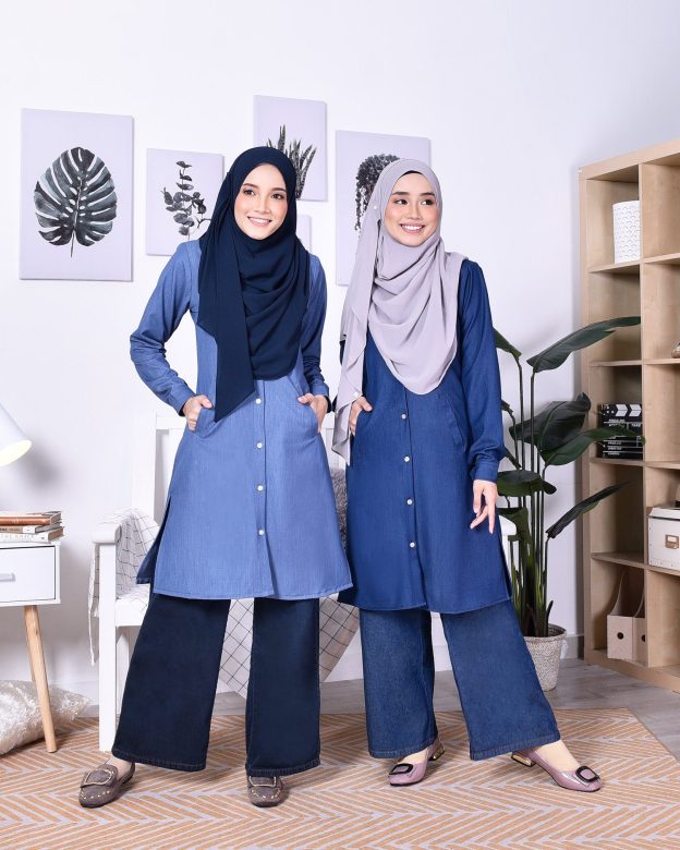 Tunic Denim Daniela - Flame Blue