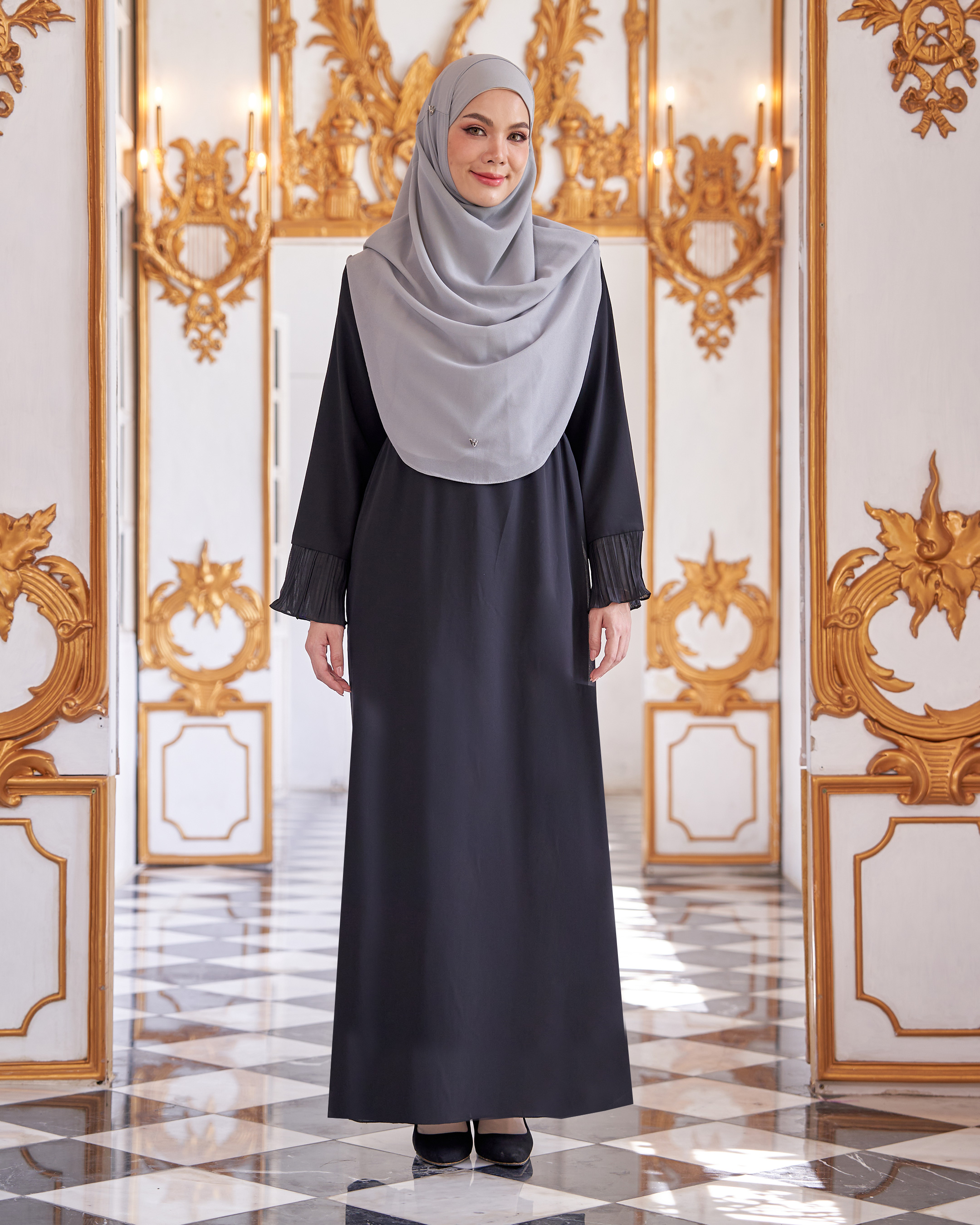 Dress Pleated Rachita - Matte Black