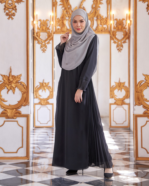 Dress Pleated Rachita - Matte Black