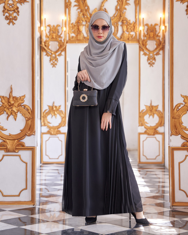 Dress Pleated Rachita - Matte Black