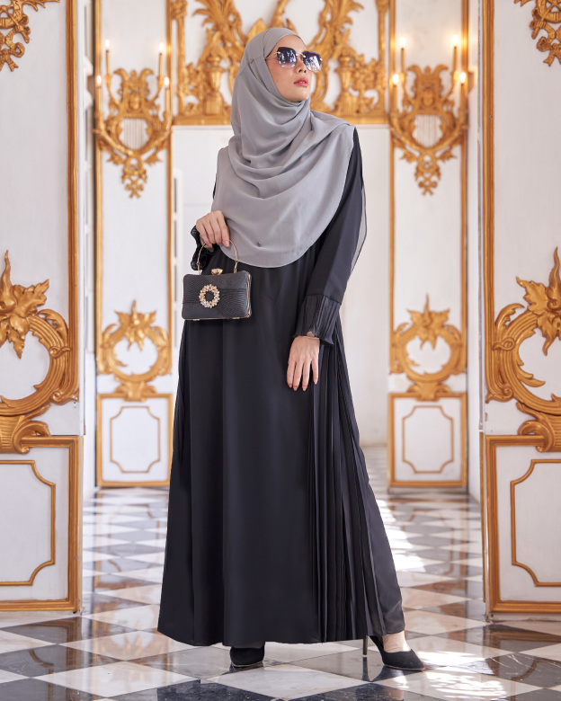 Dress Pleated Rachita - Matte Black