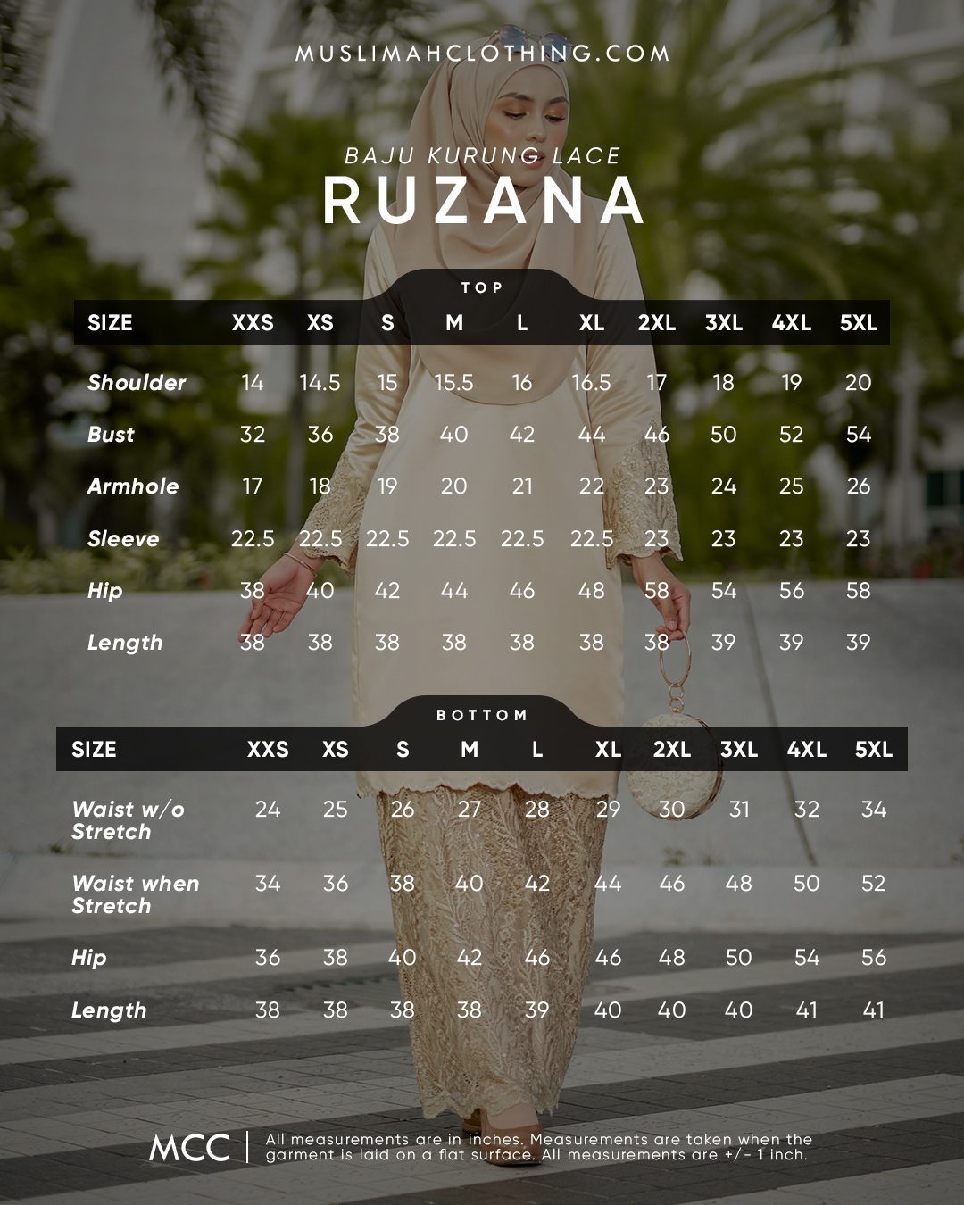 Baju Kurung Lace Embroidery Ruzana - Pecan Nude