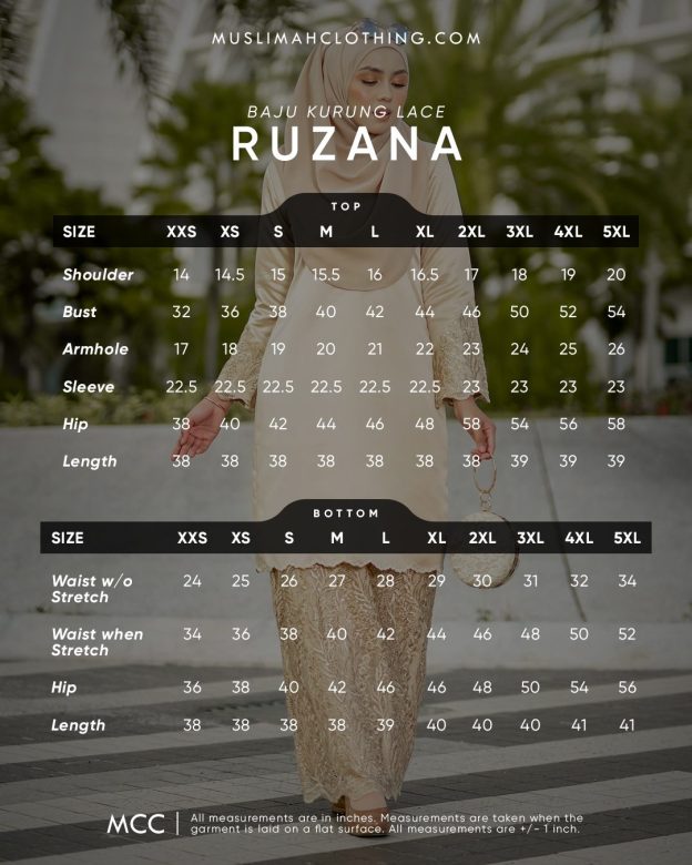 Baju Kurung Lace Embroidery Ruzana - Pecan Nude