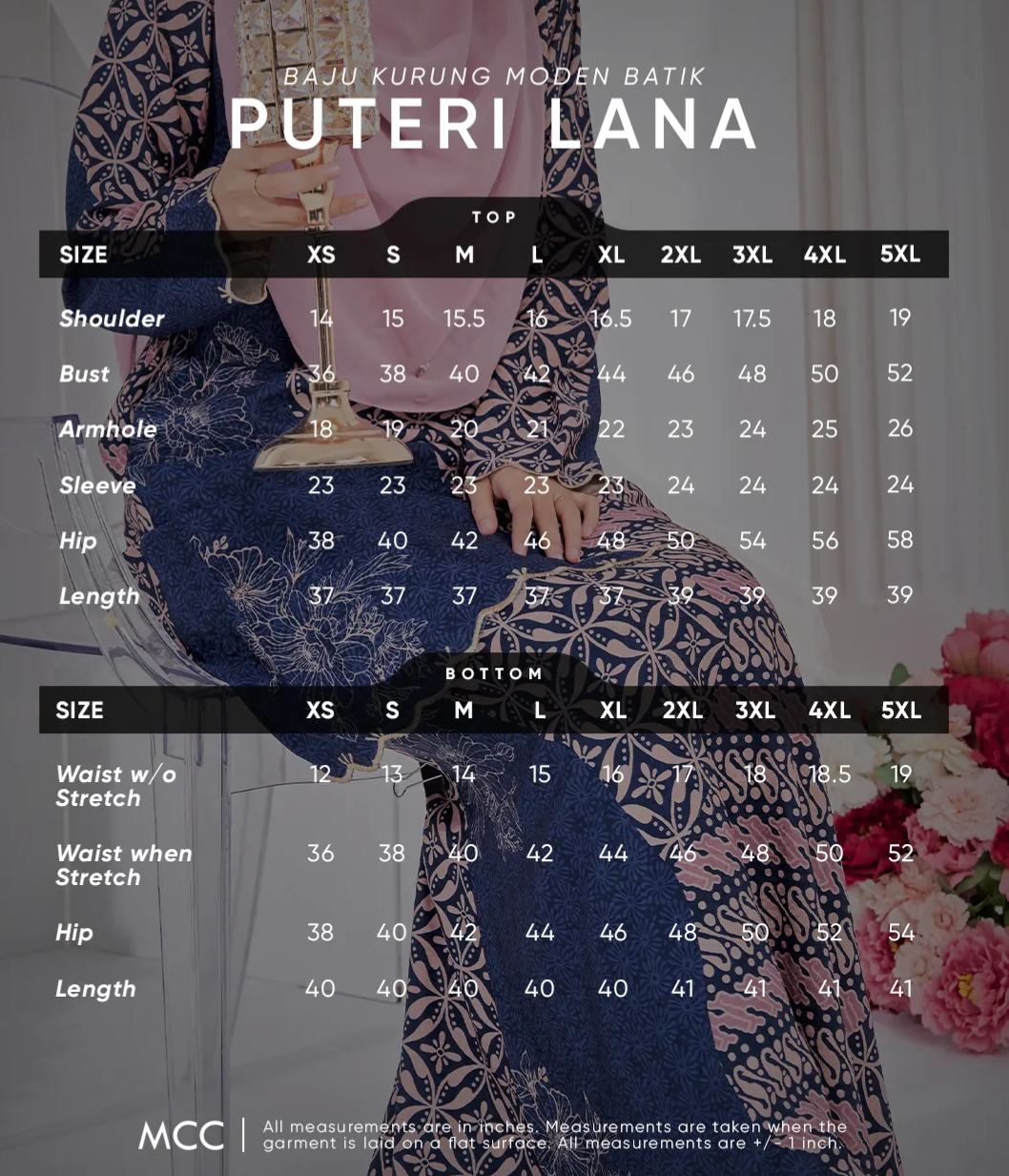Baju Kurung Moden Batik Puteri Lana Laluna X MCC