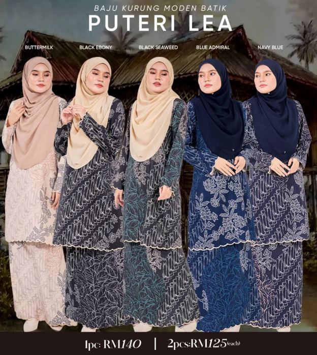 Baju Kurung Moden Batik Puteri Lea Laluna X MCC