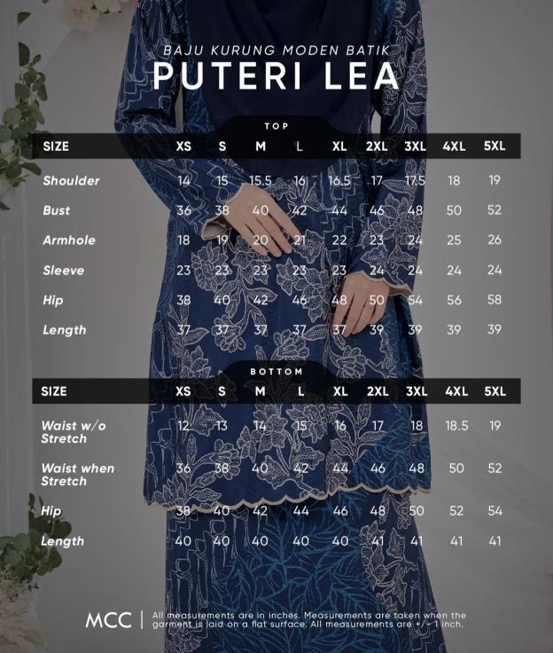 Baju Kurung Moden Batik Puteri Lea Laluna X MCC