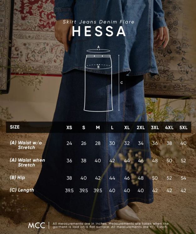 MCC Lifestyle Skirt Jeans Hessa Denim Flare Series