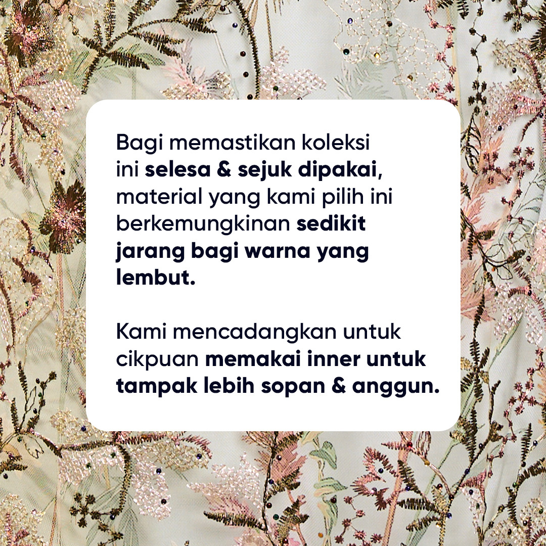 Baju Kurung Moden Sulam Lace Maryam - Yara