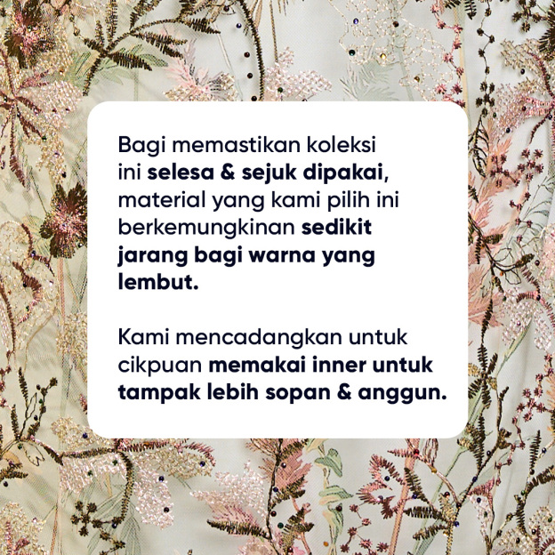 Baju Kurung Moden Sulam Lace Maryam - Yara