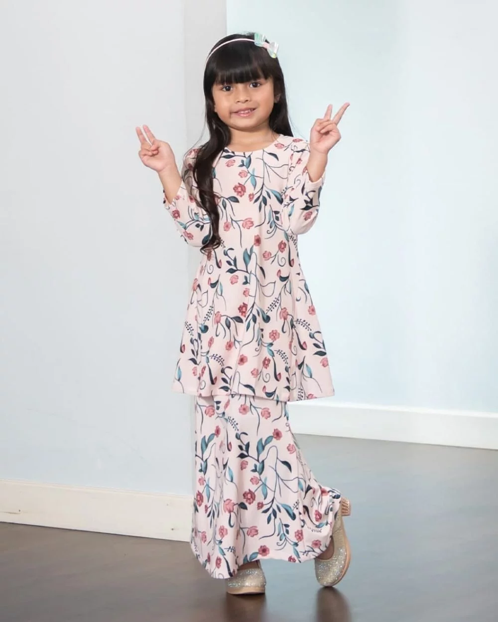 Baju Kurung Pahang Laura Printed Kids
