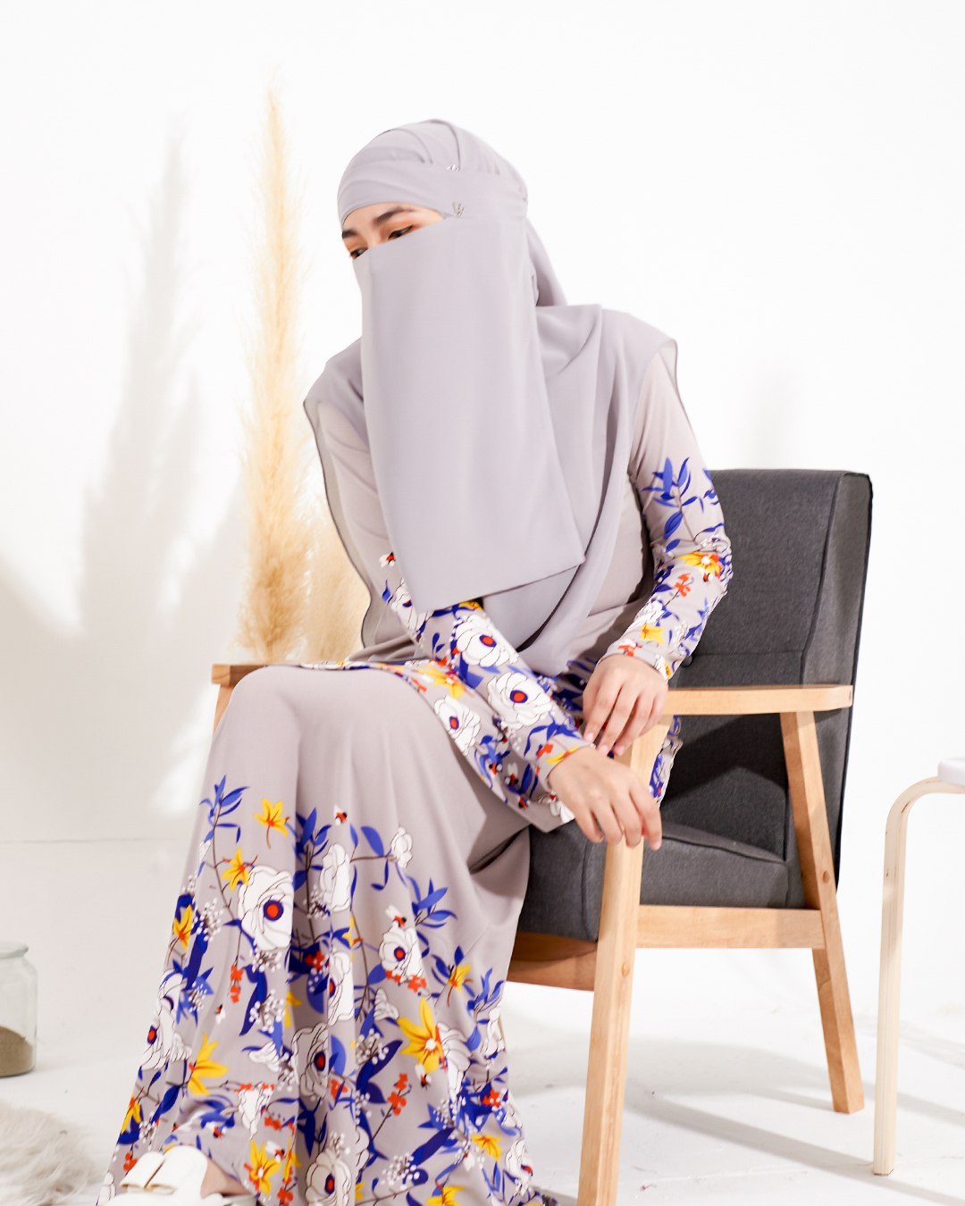 Kurung Lara - Silver Grey