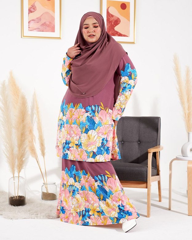 Kurung Lara - Viola Mauve