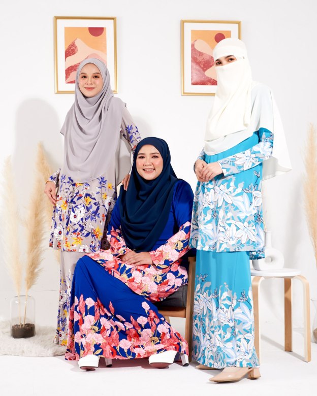 Kurung Lara - Silver Grey