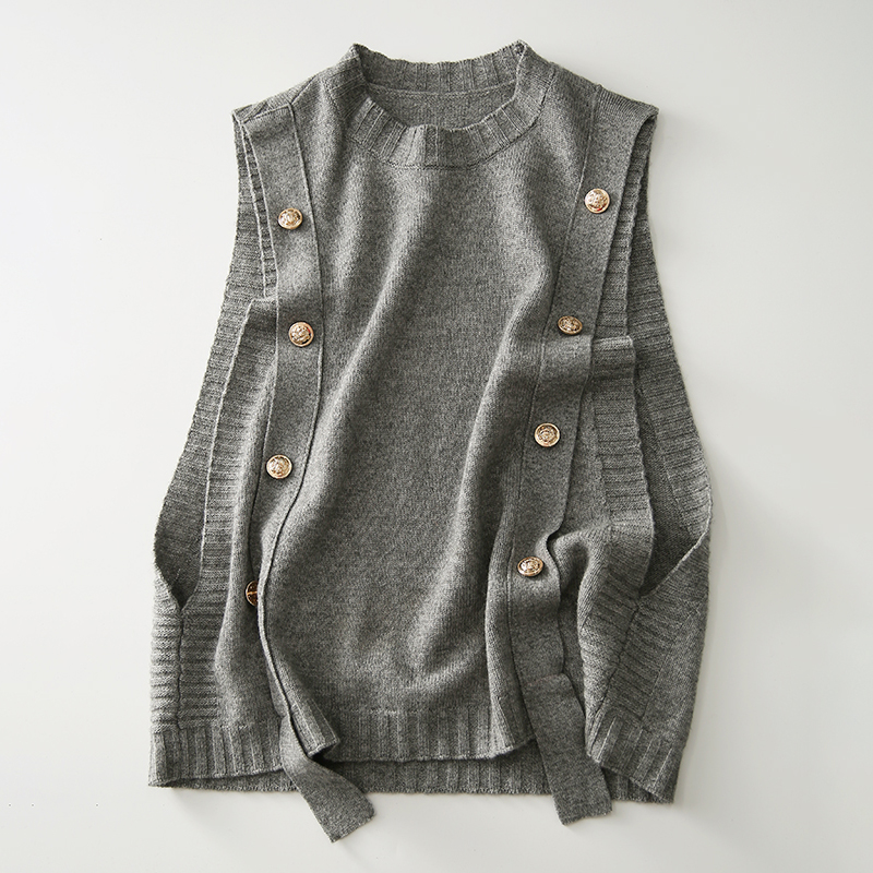 洋氣減齡時尚襯衫馬甲兩件套裝-lululam