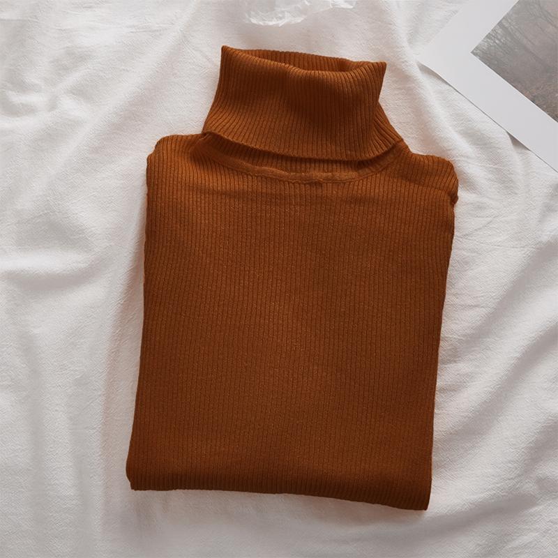 14色韓系高領修身氣質內搭長袖針織衫