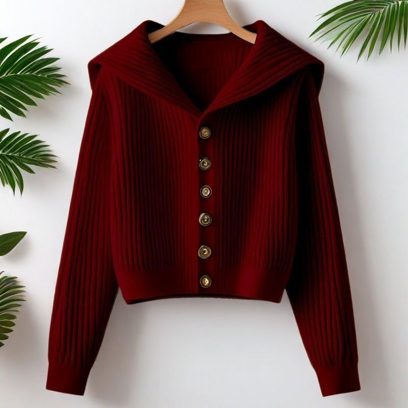 時尚復古慵懶風高級感顯瘦針織毛衣