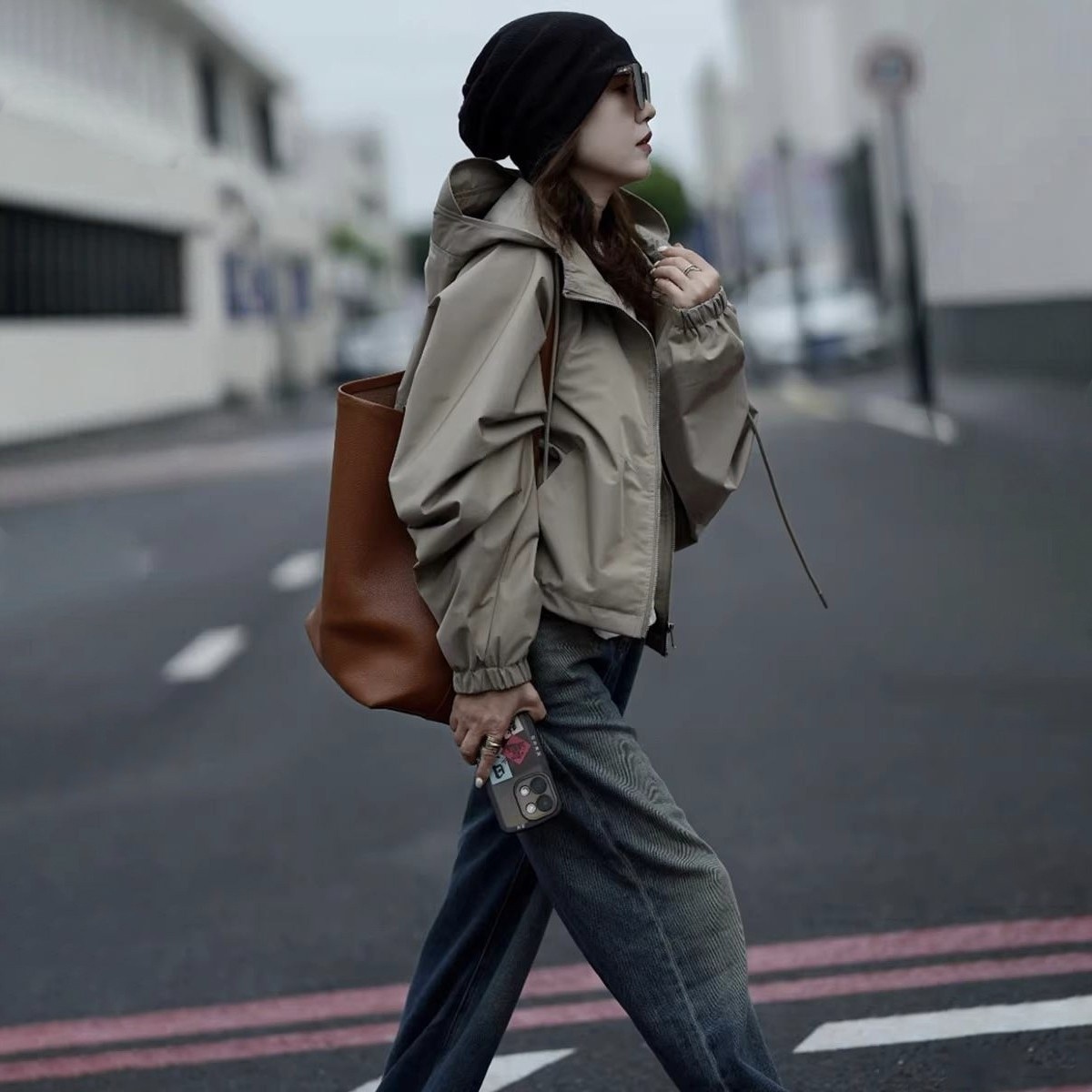 休閒工裝衝鋒衣風衣夾克連帽外套