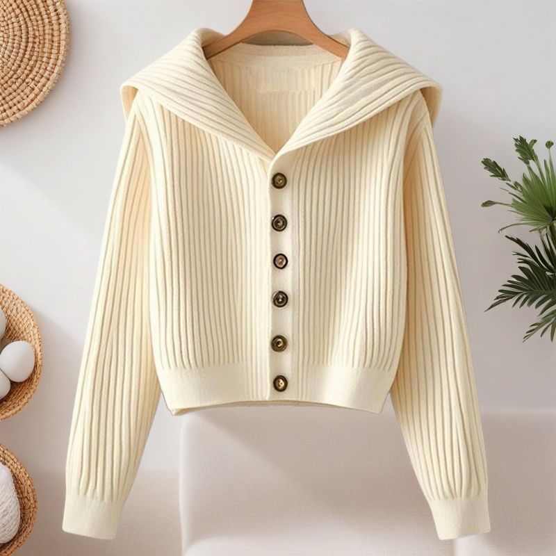 時尚復古慵懶風高級感顯瘦針織毛衣