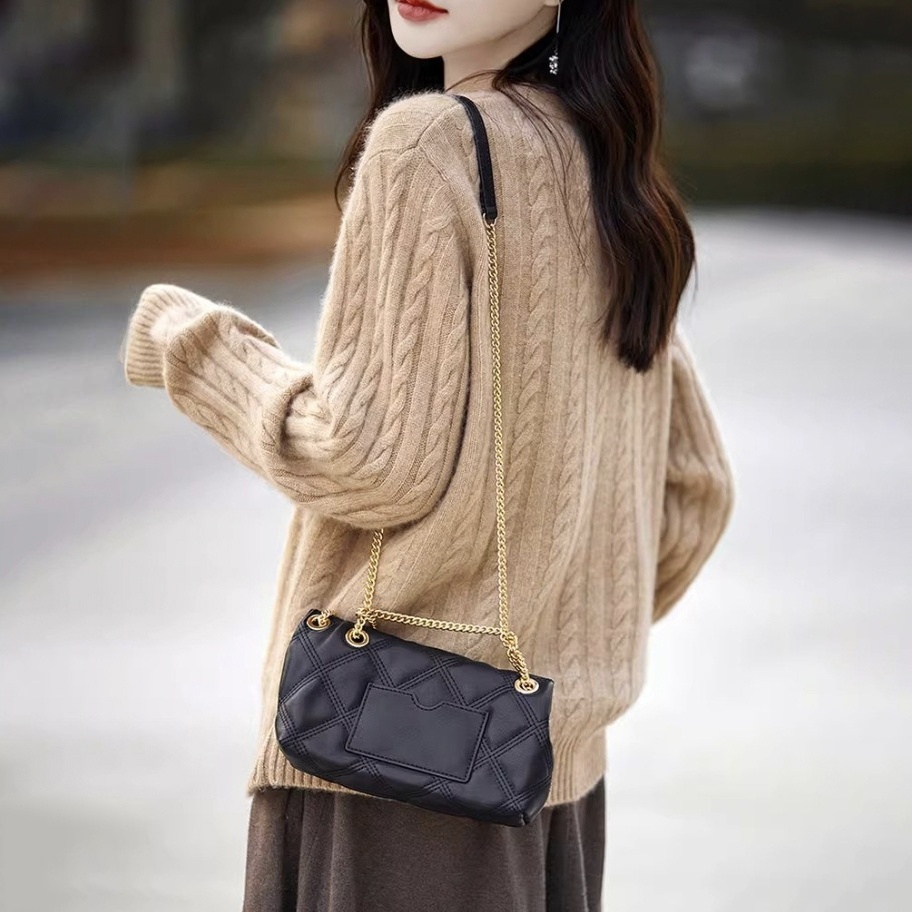 韓版復古麻花寬鬆長袖素色V領針織開衫