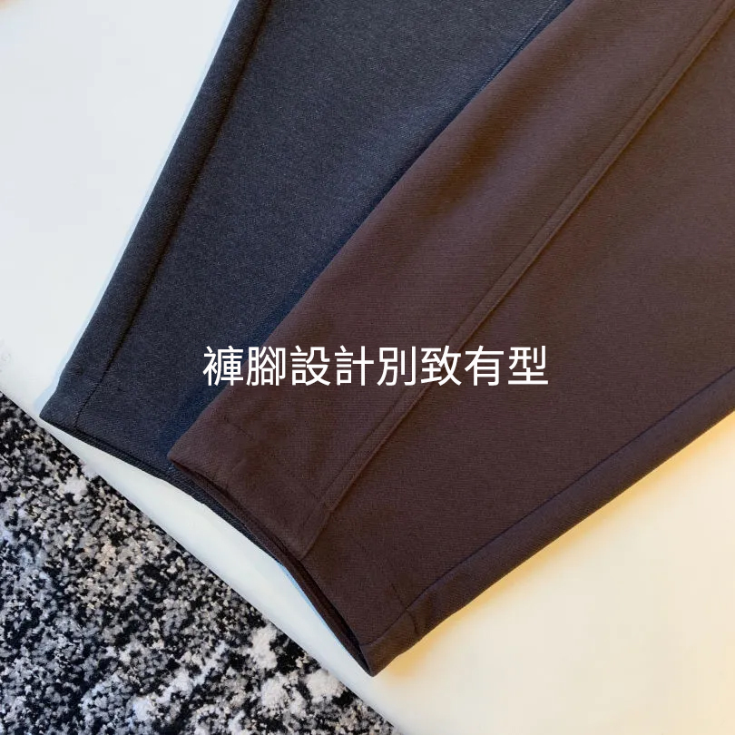 刷毛加厚高腰顯瘦蘿蔔褲休閒毛呢哈倫褲