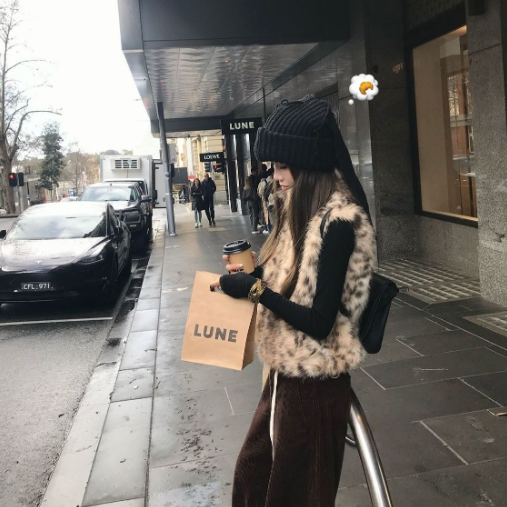 雙面穿時髦俏皮漸變雪豹皮草馬甲外套