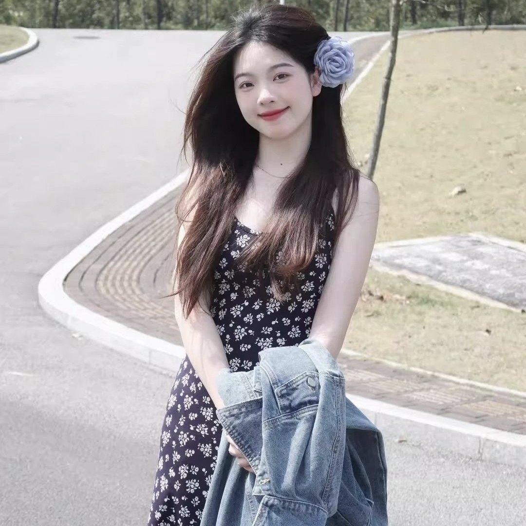 【單件/套裝】韓系牛仔外套+碎花吊帶洋裝兩件套裝