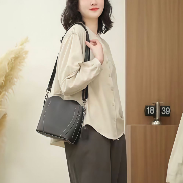 時尚明線設計顯瘦洋氣減齡休閑長袖襯衫-lululam