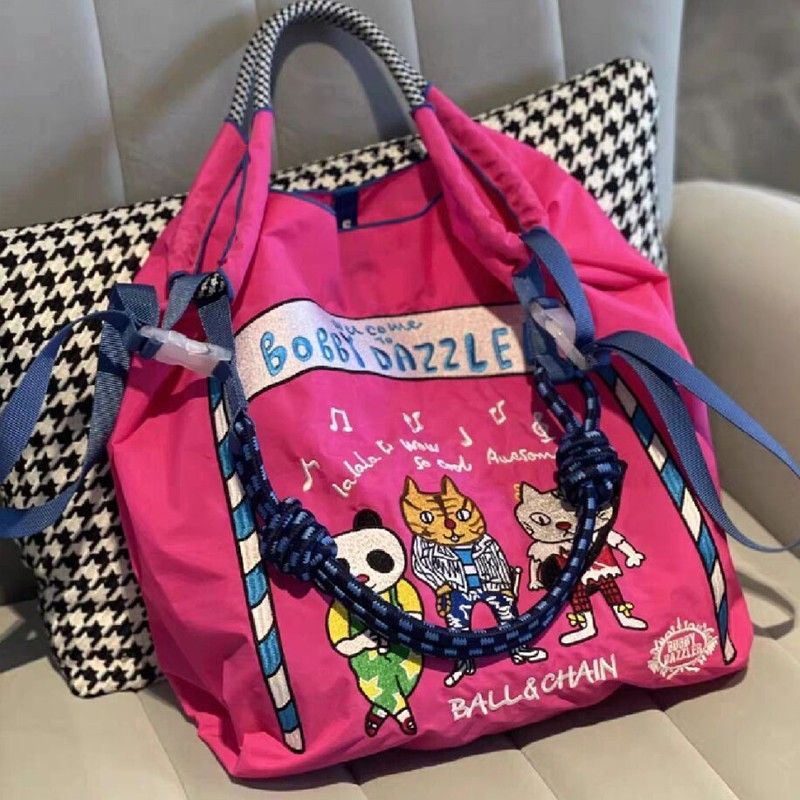 【多款式】小眾刺繡尼龍大容量環保手提單肩斜跨包-Cicichill