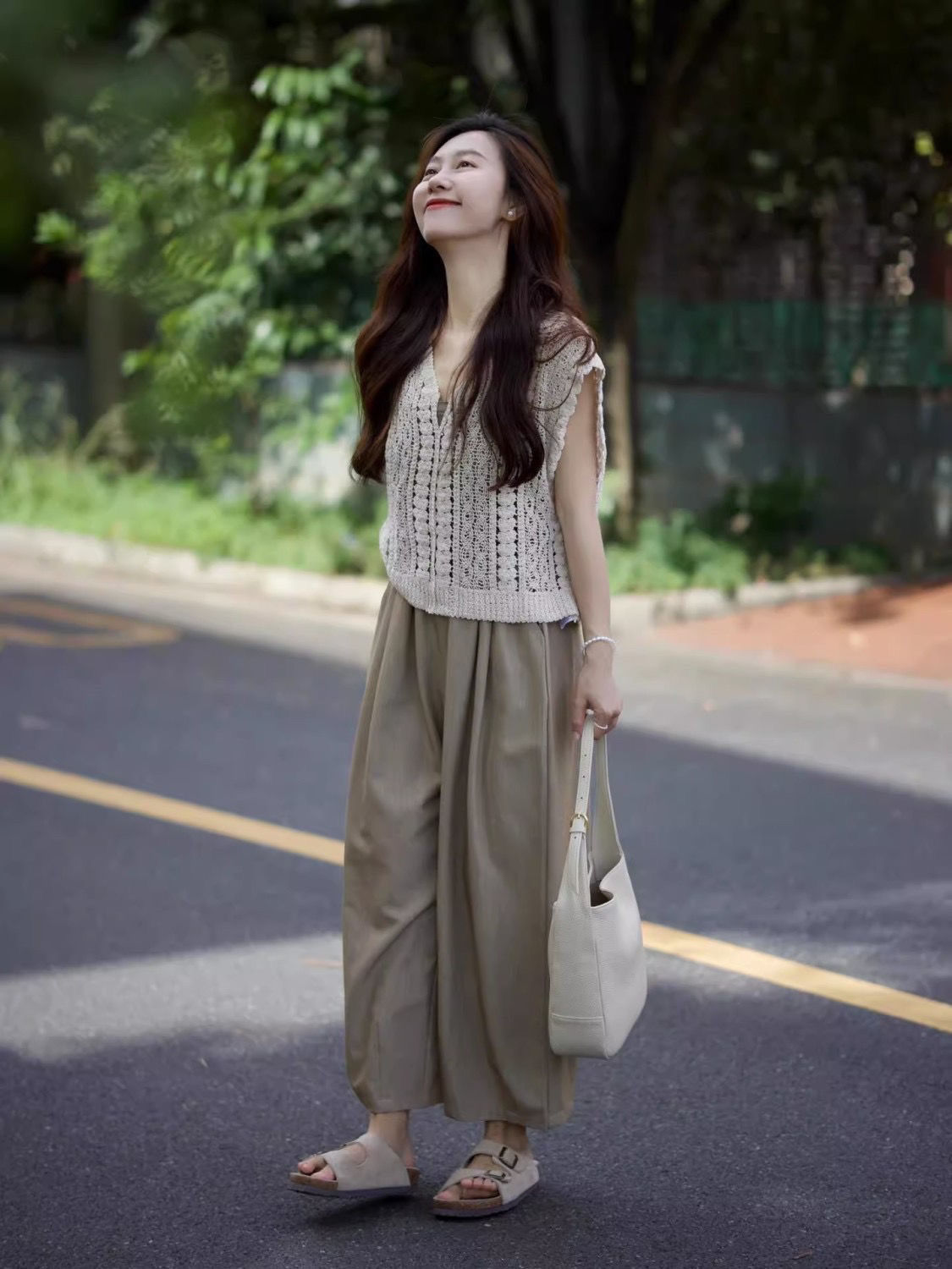 【單件/套裝】休閒顯瘦時尚港風高級韓系三件套裝-lululam