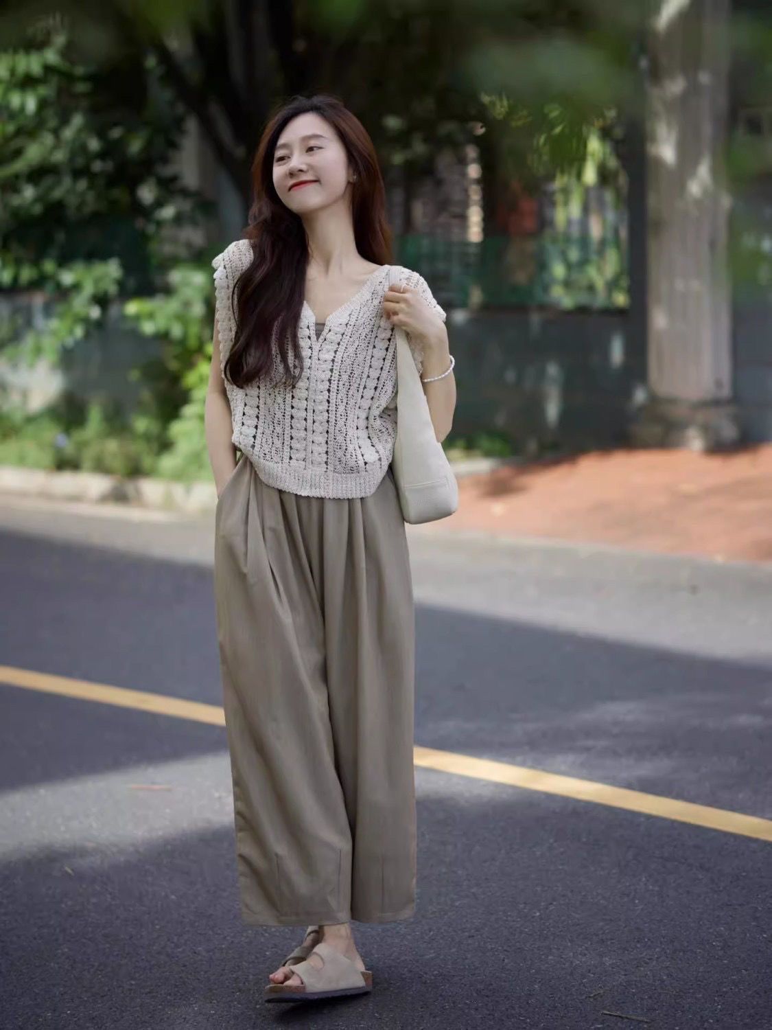 【單件/套裝】休閒顯瘦時尚港風高級韓系三件套裝-lululam